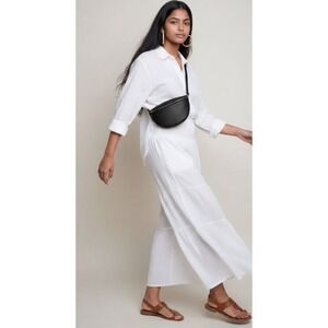 Debbie Katz Shelly Bag Black Leather Fanny Pack Belt Bag Bum Bag Crossbody